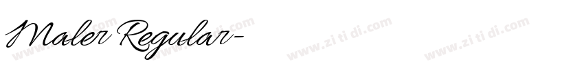 Maler Regular字体转换 Maler Regular字体转换